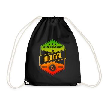 Rasta University Rude Gyal Good Vibez Reggae - Drawstring Bag - black - Front