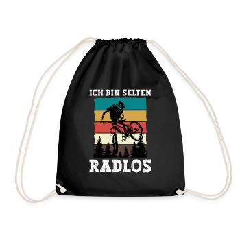 Rarely wheelless bicycle mountain bike road bike bike - Drawstring Bag - black - Front