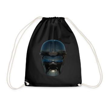 Aeronaut Futuristischer Helm - Turnbeutel - Schwarz - Vorne