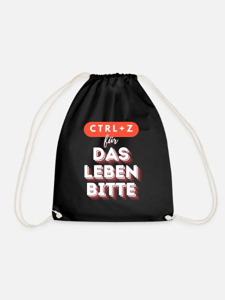 Ctrl + z für das Leben - Turnbeutel - Schwarz