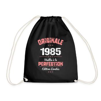 Anniversaire 40 ans - Originale - 1985 - Sac de sport léger - noir - Devant