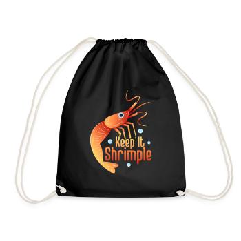 Gardez-le Crevettes Fruits de mer Amateur de crevettes - Sac de sport léger - noir - Devant