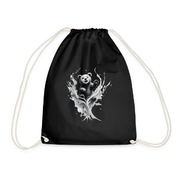 Bébé ours - Sac de sport léger - noir - Devant