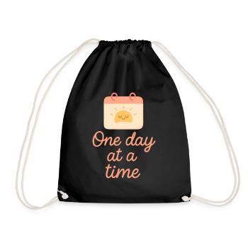 Un jour à la fois Calendrier et motivation - Sac de sport léger - noir - Devant