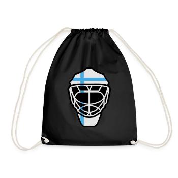 Hockey Goalie Maske Finland - Turnbeutel - Schwarz - Vorne