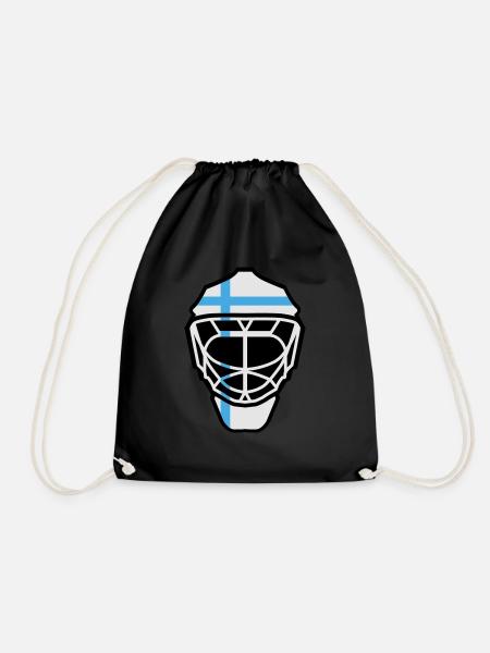 Hockey Goalie Maske Finland - Turnbeutel - Schwarz