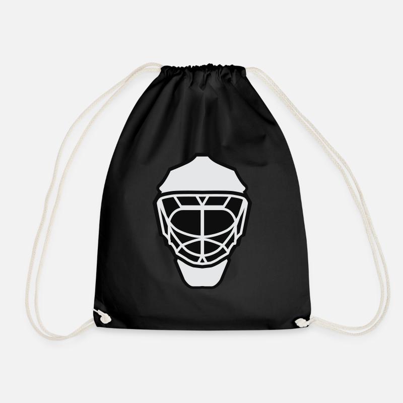 Hockey Mask neutral two-tone - Drawstring Bag - black