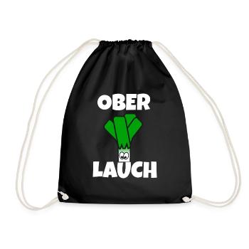 Ober Lauch | Lauch | Muskelmann - Turnbeutel - Schwarz - Vorne