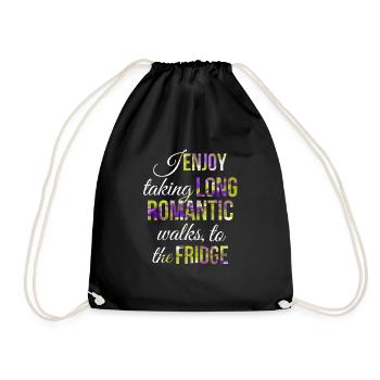 I enjoy taking long ... - Sayings - Funny Quotes - Drawstring Bag - black - Front