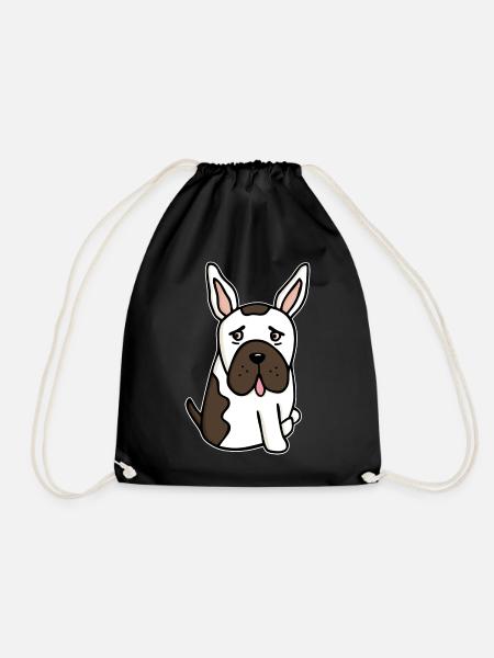 French Buldog - Französische Bulldogge - Turnbeutel - Schwarz