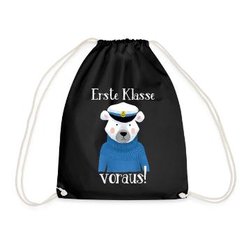 Erste Klasse voraus! - Turnbeutel - Schwarz - Vorne