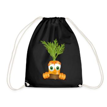 Drôle de carotte mûre pour la récolte dans le potager - Sac de sport léger - noir - Devant