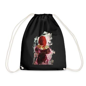 I see red again oil painting oil paints painting design - Drawstring Bag - black - Front