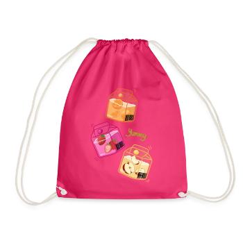 Fruity Juice - Drawstring Bag - fuchsia - Front