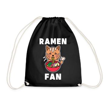 Katze Manga Statement Anime Japan Zeichentrick - Turnbeutel - Schwarz - Vorne