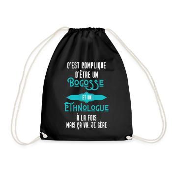 C'est compliqué d'être Un Bogosse et Ethnologue - Sac de sport léger - noir - Devant
