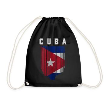 Drapeau cubain, fierté cubaine - Sac de sport léger - noir - Devant