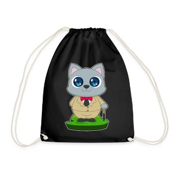 Canne de marche pour pensionnaires chats - Sac de sport léger - noir - Devant