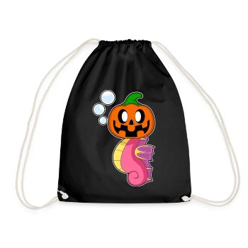 Hippocampe Halloween citrouille - Sac de sport léger - noir - Devant