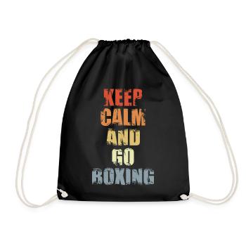Gardez votre calme et faites de la boxe - Sac de sport léger - noir - Devant