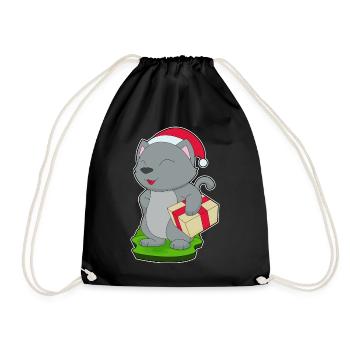 Forfait Noël chat - Sac de sport léger - noir - Devant