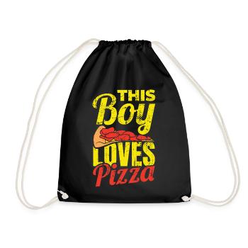 Ce garçon adore la pizza - Sac de sport léger - noir - Devant