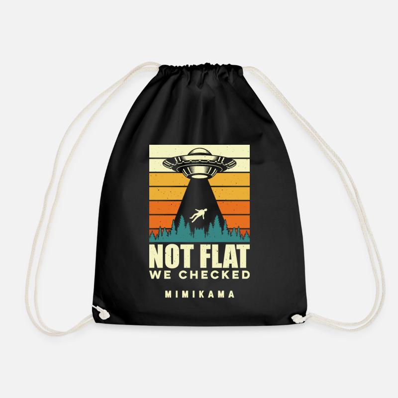 Galactic Verifiers: Earth Not Flat - Drawstring Bag - black