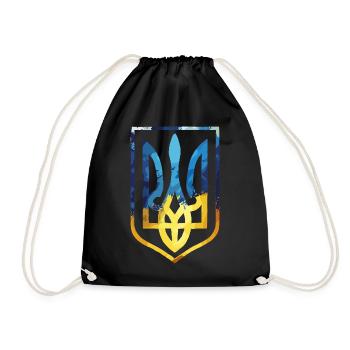 Armoiries de l’Ukraine Drapeau ukrainien Trysub Cadeau - Sac de sport léger - noir - Devant