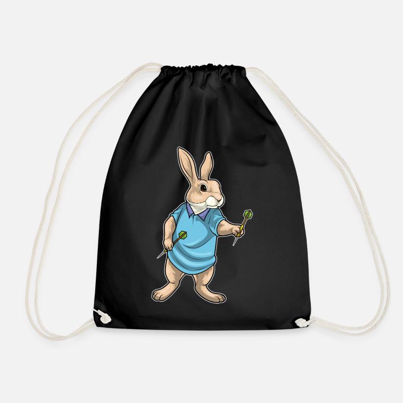 Hase Dart Dartpfeil - Turnbeutel - Schwarz