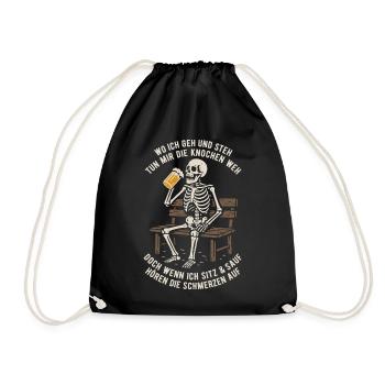 Partout où je vais et où je me tiens, mes os me font mal en disant - Sac de sport léger - noir - Devant