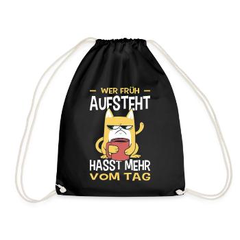 Funny Sayings Fun Outfits Irony Sarcasm - Drawstring Bag - black - Front