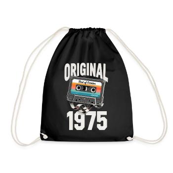 Octobre 1975 Legend Vintage Cassette Cadeau - Sac de sport léger - noir - Devant