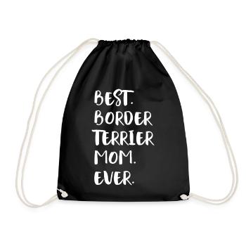 Border Terrier - Sac de sport léger - noir - Devant