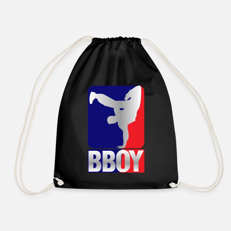 Breakdance B-Boy Streetdance Design Hip Hop Dance - Drawstring Bag - black