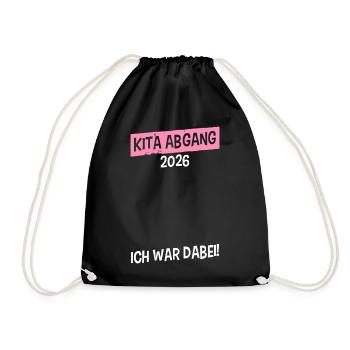 Kita Abgang Kita Abgänger 2026 - Turnbeutel - Schwarz - Vorne