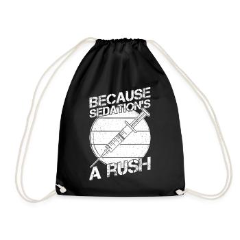 Anesthesiologist Sedation ́s Rush Anesthesia - Drawstring Bag - black - Front