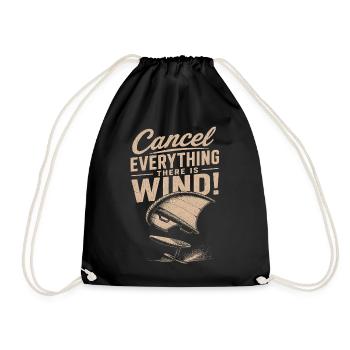 Windstorm Windsurf Statement - Drawstring Bag - black - Front