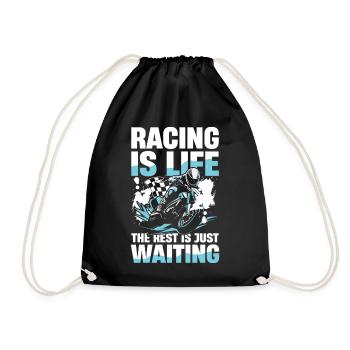 La course, c’est la vie, passion moto Sport automobile - Sac de sport léger - noir - Devant