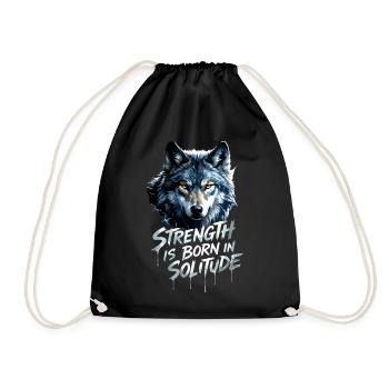 Wolf's Head Motivation - Drawstring Bag - black - Front