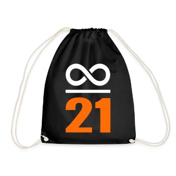 Bitcoin digital money store of value financial - Drawstring Bag - black - Front