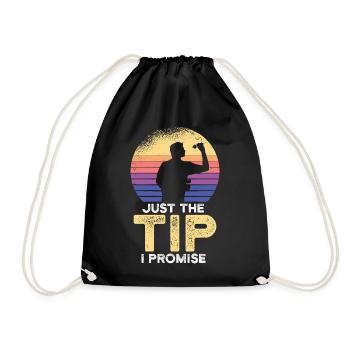 Just the Tip Retro Sunset Bartender Server Graphic - Turnbeutel - Schwarz - Vorne