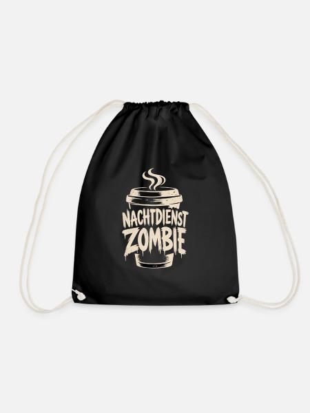 Nachtdienstzombie - Turnbeutel - Schwarz