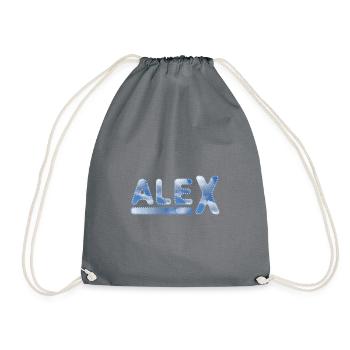 Alex Vorname - Turnbeutel - Grau - Vorne