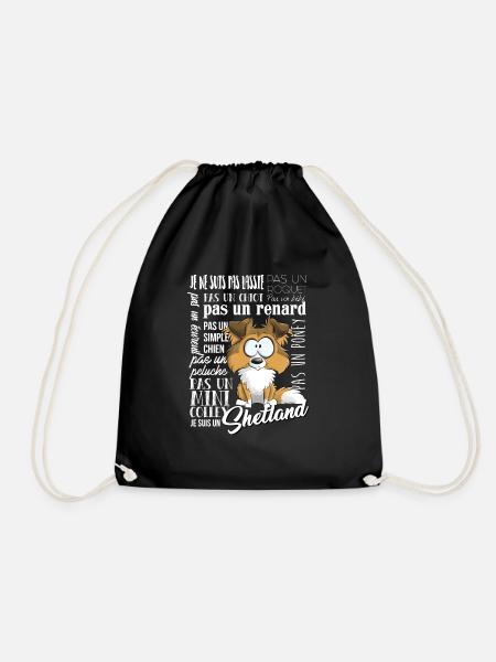Je Suis Shetland - Fauve FR - Sac de sport léger - noir