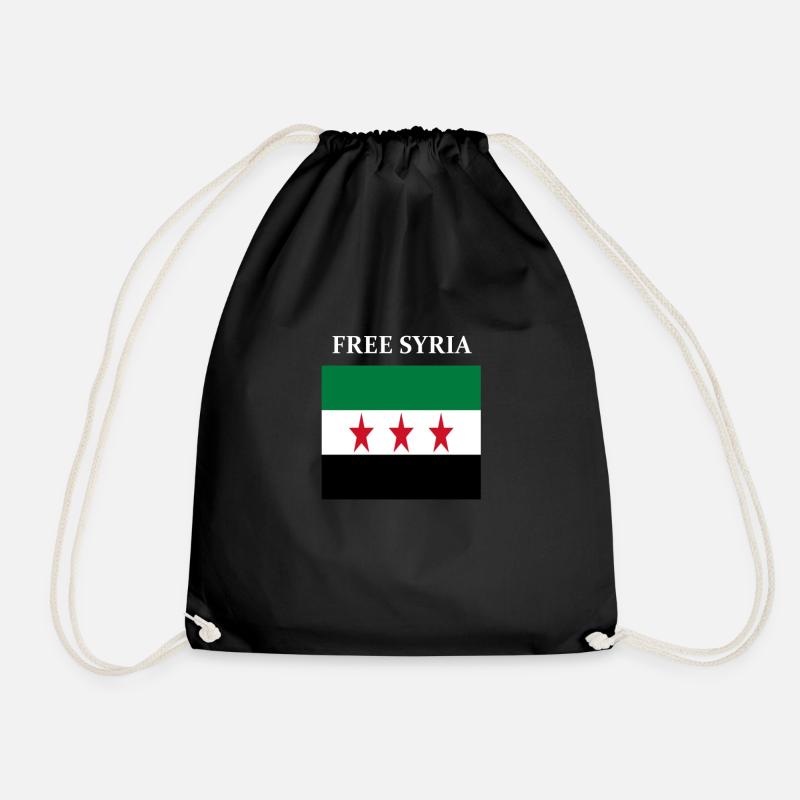 Free Syria - Turnbeutel - Schwarz