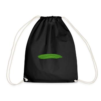 Cucumber Cucumber Vegetable Garden Plant Vegan - Drawstring Bag - black - Front