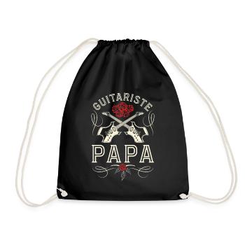 Père Qui Adore La Guitare - Papa Guitariste - Sac de sport léger - noir - Devant