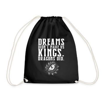 Citation Dragon Médiéval Fantastique Pour Geek - Sac de sport léger - noir - Devant