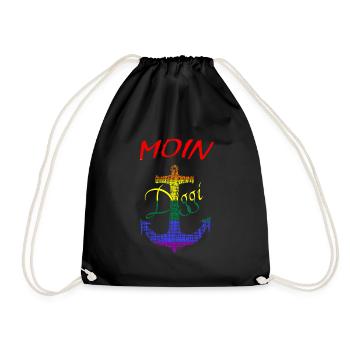 Anker Hamburg Diggi LGBTQ - Turnbeutel - Schwarz - Vorne