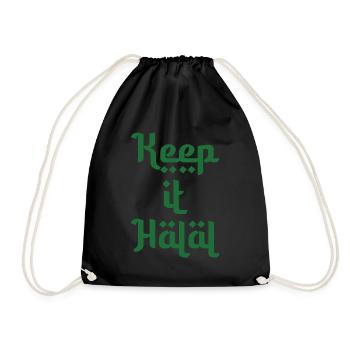 Gardez-le halal idée cadeau - Sac de sport léger - noir - Devant